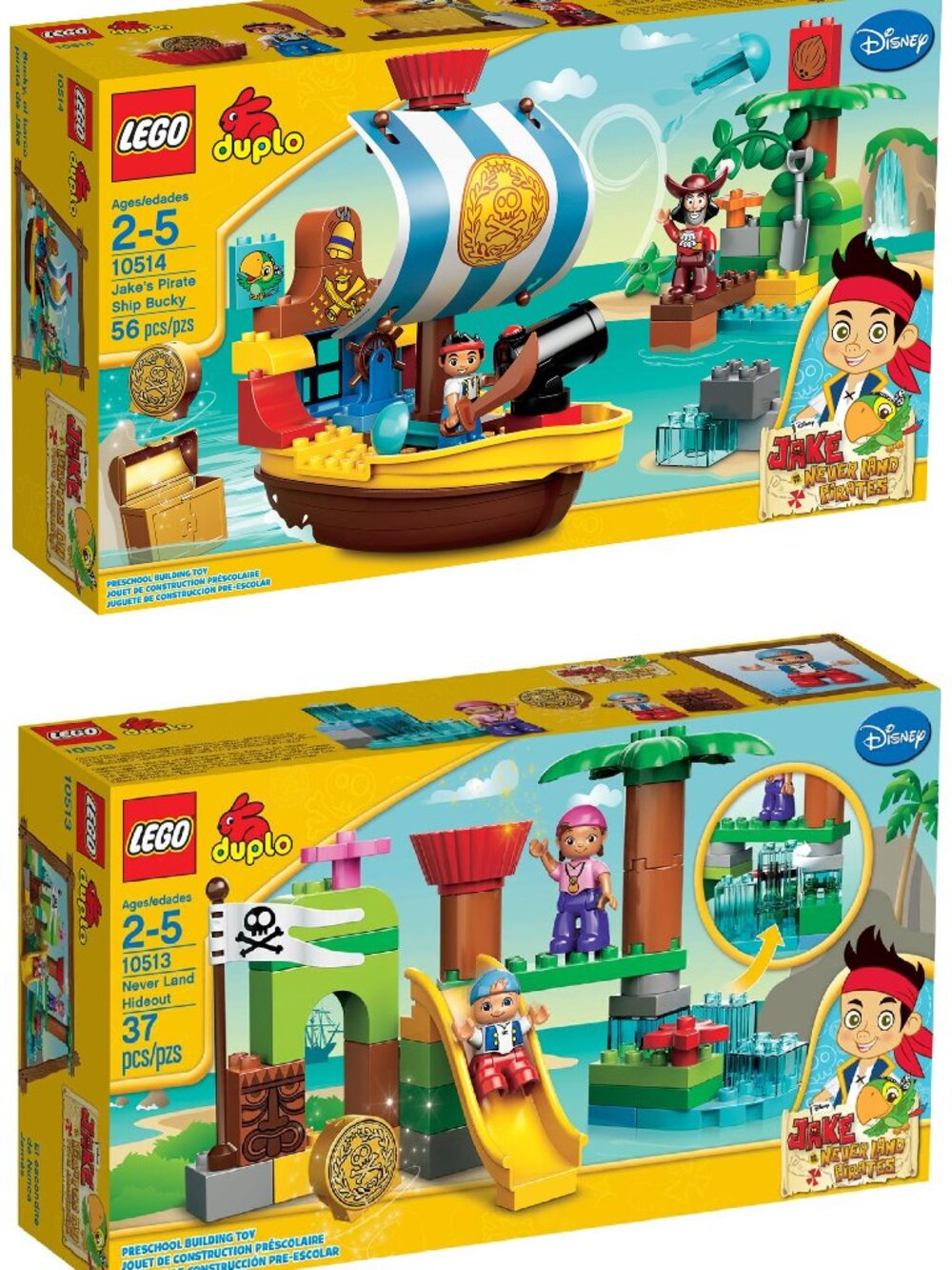 LEGO Duplo Jake Never Land Pirates Sets 10513 10514